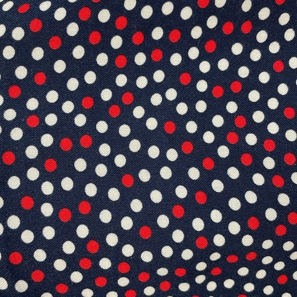 NWT GUL HURGEL Woven Maxi Dress Prairie Long Sleeve Polka Dot Blue Red White M - Picture 12 of 15